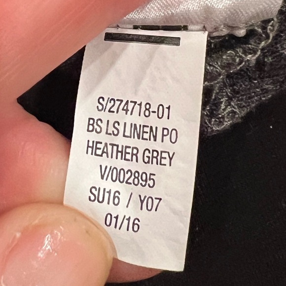 OLD NAVY Women’s Heather Grey  Linen Blend Hoodie Lightweight Size Large - Picture 4 of 6